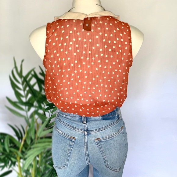 l a c e :: Whimsical Peter Pan Polka Dot Lace Top - Picture 2 of 10